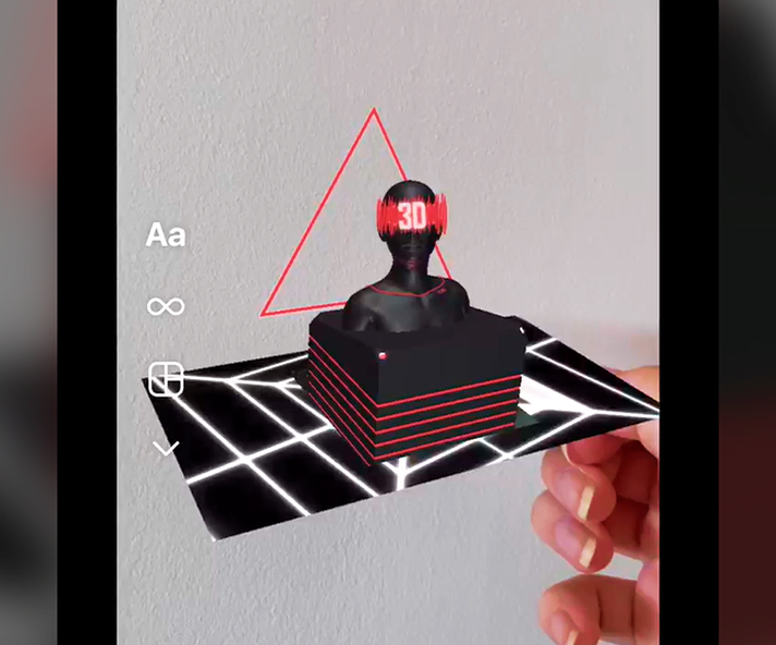 print AR business card filter