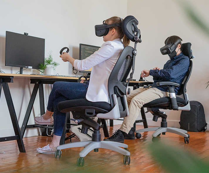 vr headsets in office