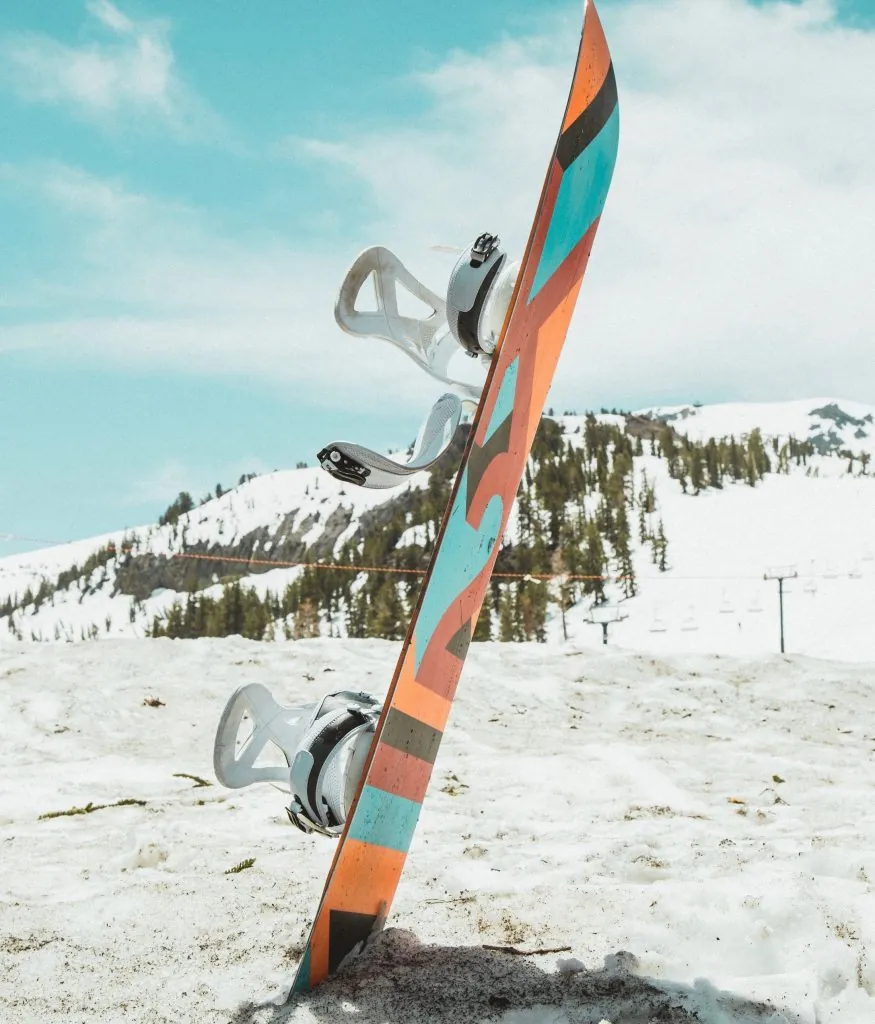 snowboard mountain view