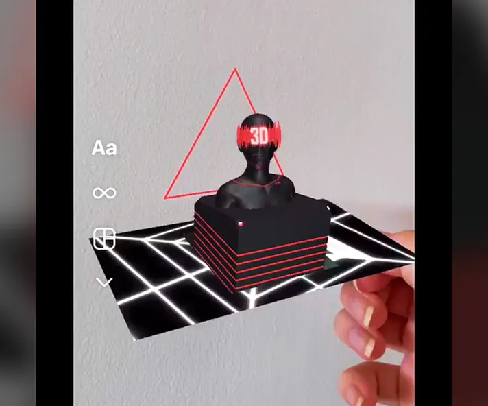print AR business card filter